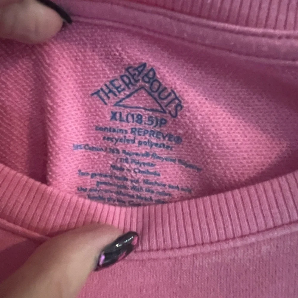 NWOT, Thereabouts Crop French Terry sweatshirt, pink, long sleeve.  XL P